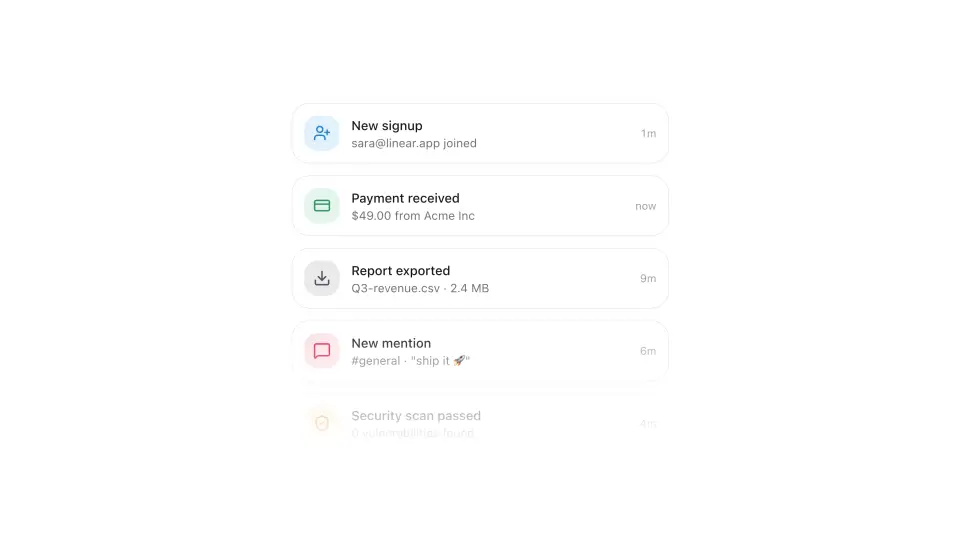 Activity Feed preview