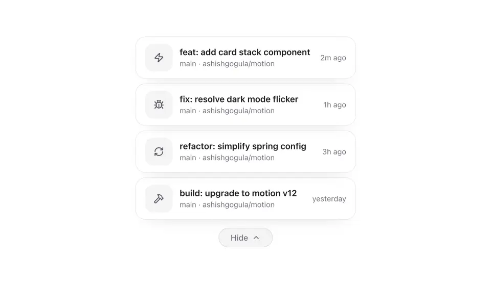 Card Stack preview