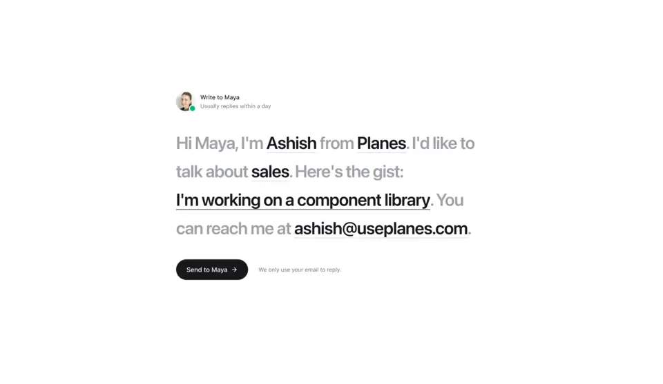 Contact Section preview