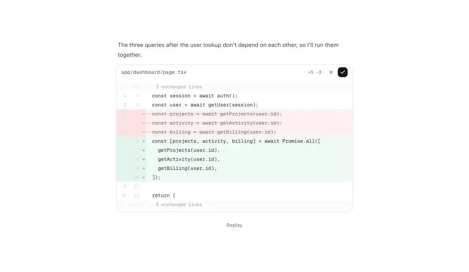 Inline Diff preview