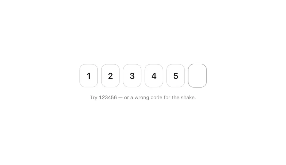 OTP Input preview